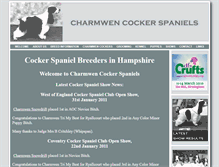Tablet Screenshot of charmwencockerspaniels.co.uk